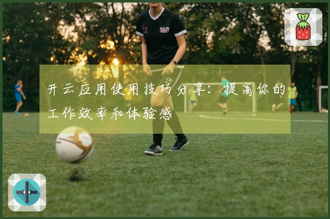 开云应用使用技巧分享：提高你的工作效率和体验感